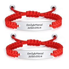 PRICES MAY VARY. Cusomize Id bracelet set of 2/3/4/5 piece, you could give them to different family members or your friend as a gift, wear the same one with your bestie(s), family, to show you care for each other! Also economical choice for you. Perfect Customized Gifts: These braided rope bracelets are perfect for best friends, bestie, brothers£¬classmates, co-workers, family members and even yourself as an encouragement gift, birthday gifts, Christmas gifts, wedding gifts, stocking stuffers fo Customized Adjustable Friendship Bracelets For Mother's Day, Customizable Adjustable Friendship Bracelets For Mother's Day, Adjustable Silver Friendship Bracelet For Best Friend, Customized Adjustable Friendship Bracelets For Valentine's Day, Customized Adjustable Friendship Bracelets As Personalized Gifts, Silver Adjustable Friendship Bracelet For Best Friend, Customizable Adjustable Friendship Bracelets As Gifts, Adjustable Red Friendship Bracelets For Mother's Day, Customized Adjustable Bracelets For Valentine's Day