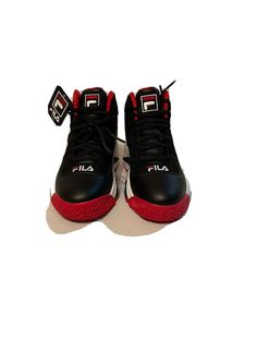 MENS FILA CLASSIC LIMITED EDITION BLACK RED JAMAL MASHBURN MB BASKETBALL SNEAKER. Brand new with tag no box never worn Basketball Sneakers, Dc Sneaker, Limited Editions, Black Red, Basketball, Limited Edition, Black And Red, Brand New, Sneakers