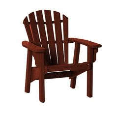 a wooden chair sitting on top of a white background