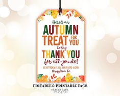 there is an autumn treat for you to say thank you for all you do