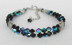 Bracelet bead beaded czech glass for women by AniDesignsllc, $12.95 Elegant Iridescent Bracelet Jewelry, Elegant Iridescent Round Bead Bracelets, Elegant Faceted Czech Glass Bracelets, Elegant Silver Bracelet With Czech Glass, Elegant Faceted Czech Glass Bracelet, Iridescent Bracelets With Faceted Beads As Gift, Iridescent Bracelet With Faceted Beads For Gift, Elegant Czech Glass Beaded Bracelets For Party, Elegant Iridescent Beaded Bracelets