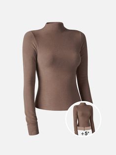 OGLmove Turtleneck for Women Long Sleeve Tops Brushed Fall Tops Fall Tops, Facebook Style, Wardrobe Edit, Mock Neck Top, Women Long Sleeve Tops, Layered Cuts, Tops Fall, The Seasons, Hip Length