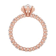 METAL SPECIFICATIONS Rose Gold 14K STONE SPECIFICATIONS Stone Name : Diamond Stone Cut : Pear, Baguette, and Round Stone Details : There is one pear cut diamond in the center approx. 2.50 carats (Approx. Size 11.7 x 6.7 mm), approx. 3 carats of baguettes and approx. 0.35 carats of round diamonds on the sides. Natural earth mined diamonds. Color : F/G Clarity : VS1/VVS1 Total : Approx. 5.85 Carats RING SPECIFICATIONS Size : 6.5 (Can ship in any size) Appraised Value : $42,075.00 Comes with Certif Earth's Mantle, Pear Diamond Engagement Ring, Pear Cut Diamond, Pear Diamond, 3 Carat, Natural Earth, Stone Cuts, Front View, Pear Cut