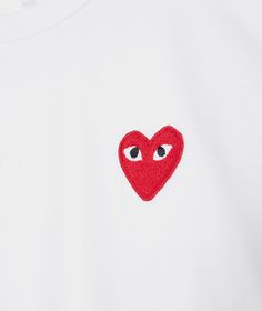 The Red Heart T-Shirt model   by  Comme des Garçons Play  which is part of the SU2021  season, has arrived || is now available at . Red Crew Neck T-shirt With Embroidered Logo, Casual Red T-shirt With Heart Graphic, Red Crew Neck Top With Logo, Red T-shirt With Embroidered Logo For Streetwear, Red Graphic Tee With Logo, Red Crew Neck Top With Embroidered Logo, Casual Red Tops With Logo, Red Short Sleeve Tops With Logo, Casual Crew Neck T-shirt With Heart Patch