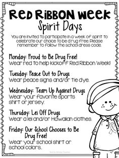 the red ribbon week poster for students