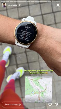 a person wearing a watch on their wrist with a map in front of them and the caption below