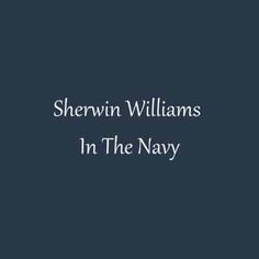 the cover for shewin williams's in the navy, which features an image of a