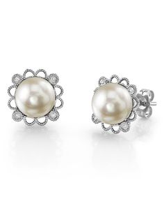 These exquisite pearl earrings add a touch of elegance to any occasion. These earrings feature two lustrous 8.0-8.5mm AA+ quality Akoya pearls, hand picked for their gorgeous luster and unblemished surface. The pearls are mountings on 14K white gold. If you have any questions about our jewelry, feel free to call us anytime at 866-87-PEARL (866-877-3275). Akoya Pearl Earrings, Akoya Pearls, Hand Picked, Jewelry Collection, Pearl Earrings, White Gold, Gold