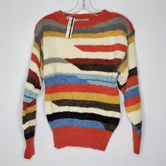 Vintage Mariea Kim Women's Knitted Acrylic Colorful Pullover Sweater Small. New with tags Please see photos for more details. Thank you! Colorful Pullover, Glendale Az, Striped Pullover, Pullover Sweater Women, Women Pullover, Pullover Sweater, Pullover Sweaters, Sweater Outfits, Women Accessories