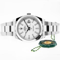 Rolex Datejust II 41mm Stainless Steel White Index Dial & Smooth Bezel 126300-Da Vinci Fine Jewelry Rolex Datejust Ii, Datejust Ii, Swiss Luxury Watches, Swiss Luxury, Oyster Bracelet, Rolex Datejust, Luxury Watches, Stainless Steel Case, Phone Numbers