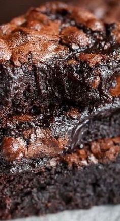 a close up of a piece of chocolate cake