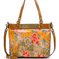 Final Mark Down No Offers Beautiful New Leather Crossbody, Shoulder Bag, Inside One Zipper Pocket Two Slip Pockets, Outside One Rear Zipper Pocket, Burned Edge Finish Approx 12”W X 9.25”H X 3.75”D Bag, 9.25” Handle Drop 21”- 24” Strap Drop Yellow Crossbody Satchel For Summer, Spring Yellow Satchel With Adjustable Strap, Leather Tote Bag With Floral Print, Leather Bags With Floral Print For Shopping, Floral Print Satchel For Everyday Use, Yellow Vintage Bags, Casual Yellow Bag With Top Carry Handle, Casual Yellow Bag With Top Handle, Everyday Yellow Floral Print Bags