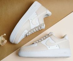 Milk Tea Color Air Force 1 Sneakers Custom Color Options for AF1-1 Color Air Force 1, Milk Tea, Custom Color