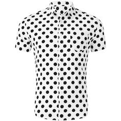 A handsome addition to any outfit let alone wardrobe, this classic fit shirt features a buttoned front and a basic collar. Its short sleeves lend it a hint of ease, but its micro dotted print rounds out its overall refined appeal. Suitable for party, travel, hang out and everyday wear. Size: 50. Color: black and white. Gender: male. Age Group: adult. Pattern: Solid. Material: Cotton. Fitted Polka Dot Collared Shirt, Polka Dot Summer Shirt With Buttons, Cotton Polka Dot Shirt With Button Closure, Polka Dot Cotton Shirt With Button Closure, Dot Shirt, Performance Dresses, Button Down Dress Shirt, Polka Dot Shirt, Button Down Dress