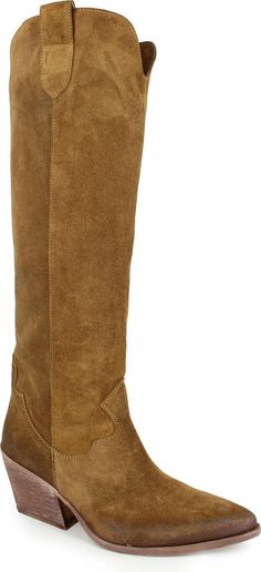 ZIGI Valezka Knee High Boot (Women) | Nordstrom Brown Knee High Boots Outfit Winter, Boots 2024 Trend, School College Outfits, Boots And Hearts, Hearts Outfit, Tall Cowgirl Boots, Engagement Party Outfit, Knee High Western Boots, Black Biker Boots