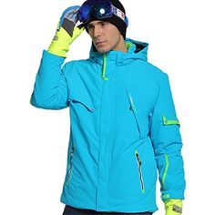 Phibee Mens Waterproof Windproof Outdoor Fleece Ski New Without Tags Color: Blue & Green Size: Xl 100% Polyester Imported Waterproof, Breathable, Fully Seam Sealed Interior Stretch Cuffs With Thumb Holes Internal Zippered Pocket And Mesh Goggle Pocket Four-Snap, Snap-Down Stretch Powder Skirt With Gripper Elastic