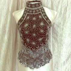 Mt-076 Papell Boutique Paris Black Embroidered And Beaded Top Never Worn - Beautiful! Classic!! Papell Boutique, 5 Pillars, Future Wardrobe, Style Goals, Clothes Outfits, Vintage Color, Boutique Tops, Beaded Top, Wedding Wishes