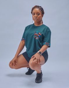 Our African Tribal Print Unisex T-shirt is great for an everyday look.⠀Whether you are looking to go casual, elegant or just basic.⠀The fabric of this shirt has a soft feel, with colourful and bold tribal prints details as the pocket and the arms.Makes it one to fall in love with - over and over again.⠀It is lightweight and can be styled with jeans to create a relaxed, yet trendy outfit.⠀This T-shirt is a very great gift idea⠀This T-shirt design comes in all sizes⠀100% Soft Cotton (fibre content Green Short Sleeve T-shirt With Side Pockets, Casual Green T-shirt With Side Pockets, Casual Green Tops With Side Pockets, Casual Green Top With Side Pockets, Green Cotton T-shirt With Side Pockets, Fashion Poster Design, Tshirt Design Inspiration, Shirt Design Inspiration, Green T Shirt