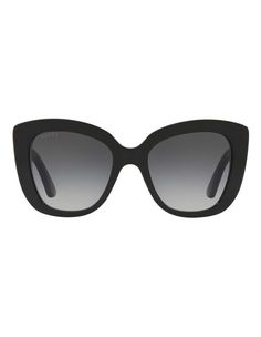 CATEGORY 3 - SUNGLASSES. High sun glare reduction. Good UV protection Gucci Brand, Black Sunglasses, Face Shapes, Uv Protection, Gucci, Sun, Sunglasses, Black