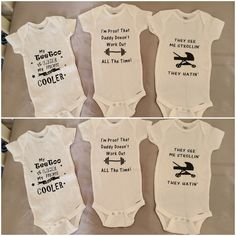 Nwot Personalized Onesies, Set Of 3, With Cute Little Sayings/Phrases. They Were Never Worn, Or Washed. Onesies Do Not Have A Lot Of Stretch. Cycling Baby Onesie, Black Cotton Onesie For First Birthday, Customizable White Onesie For Playtime, White Cotton Onesie For Gender Reveal, White Family Matching Onesie For Playtime, Family Matching Fitted White Onesie, White Fitted Onesie For Family Matching, Fun Fitted White Onesie, White Fitted Family Matching Onesie