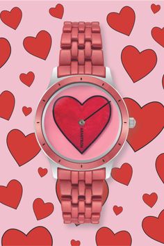 Ignite your fall fashion trends with the LOVE™ 36mm Red Ceramic Heart Watch. This vibrant timepiece, with its heart aesthetic and fiery red hue, is a must-have accessory for your fall outfits. Let it be the conversation-starter at every get-together, holiday celebration, or date night. Match it with your fall fashion staples, or let it pop against your fall nails. Isn't it time your wristwear reflected your passion? Shop the LOVE™ 36mm, red watch at Armitron. Be bold. Be fiery. Be you. Cool Watches For Women, Padam Padam, Mens Watches Classy, Casual Watches Women, Watches Women Simple, Fall Fashion Staples, Heart Aesthetic, Mens Watches Affordable, Mens Digital Watches