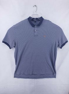 polo ralph lauren mens 2xl polo shirt short sleeve striped blue cotton. Condition is "Pre-owned". Shipped with USPS First Class. one hole on back of shirt. see picture. there rest of shirt is great. overall condition is ok to good because of hole. the hole is 1/4 of an inch Blue Polo T-shirt With Striped Collar, Striped Short Sleeve Polo Shirt For Summer, Casual Striped Short Sleeve Polo Shirt, Blue Polo Shirt With Striped Collar, Casual Short Sleeve Polo Shirt With Horizontal Stripes, Striped Cotton Polo Shirt With Short Sleeves, Casual Horizontal Stripe Short Sleeve Polo Shirt, Casual Short Sleeve Polo Shirt With Stripes, Casual Short Sleeve Striped Polo Shirt