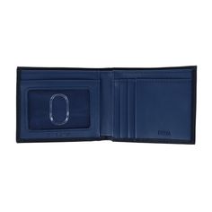 This handsome bifold wallet features 3 card slots, 2 utility pockets, an ID window, and 1 full-length bill slot. A textured finish and handsome stitching make this wallet stand out. A Tallia logo patch is showcased on the exterior, with a brand logo on the passcase's interior. This wallet is classy enough for formal events and date night, but also practical for everyday use. Made of Leather Leather Wallet With Embossed Logo For Daily Use, Leather Wallet With Embossed Logo For Everyday Use, Classic Bifold Wallet With Leather Patch, Formal Bifold Wallet With Embossed Logo, Business Leather Trifold Wallet With Id Window, Leather Trifold Wallet With Id Window, Classic Wallets With Embossed Logo, Leather Bifold Wallet With Embossed Logo, Modern Leather Trifold Wallet With Id Window