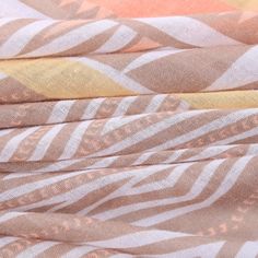 Material: 50% cotton, 50% viscose Size: 72" x 36" (180 cm x 90 cm) Color: taupe Pattern: striped This long scarf is made of cotton and viscose. Lightweight with soft touch and feel. It will keep you cozy while dressing up your outfits naturally. Casual Beige Scarves For Beach, Trendy Cotton Scarf For Summer, Trendy Cotton Scarves For Summer, Trendy Cotton Summer Scarves, Trendy Summer Cotton Scarves, Summer Beige Cotton Scarf, Beige Bohemian Cotton Scarf, Bohemian Beige Cotton Scarf, Dressing Up