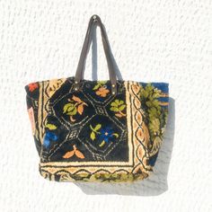 Small Tapestry Tote Bag/upcycled Vintage Tapestry Tote/floral - Etsy Greece Bohemian Upcycled Rectangular Bag, Multicolor Shoulder Bag With Rolled Handles For Shopping, Multicolor Tapestry Bag For Daily Use, Multicolor Bag With Double Rolled Handles, Multicolor Double Handle Bag With Rolled Handles, Eco-friendly Upcycled Multicolor Bag, Daily Use Multicolor Tapestry Bags, Bohemian Upcycled Multicolor Shoulder Bag, Handmade Multicolor Tapestry Shoulder Bag