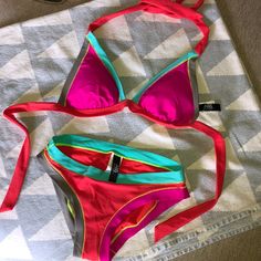 Never Worn, Swim Suit From Nordstrom- Abs By Allen Schwartz. Top Size 10 (Fits Like A S/M) Bottoms Size 8 (Fits Like A S/M) Top Is Padded Womens Abs, Swim Suit, Womens Swim, Color Blocking, Swimming, Size 10, Nordstrom, Grey, Women Shopping