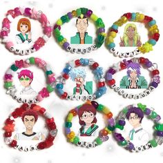 *stretchy *fits 6in + wrist Saiki K Bracelet, Kandi Bracelets Anime, Saiki K Pixel Art, Customizable Multicolor Casual Bracelets, Casual Plastic Wristband Gift, Customizable Multicolor Casual Wristband, Customizable Casual Multicolor Stretch Bracelet, Casual Multicolor Customizable Bracelets, Casual Multicolor Customizable Wristband