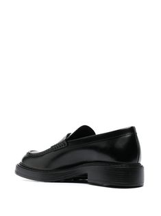 These loafers are like your favorite black coffee—strong, reliable, and never out of style. They’re made in Italy, where they know a thing or two about crafting the perfect pair of shoes. Slip them on, and you'll feel like you're walking on clouds, thanks to their fine leather and chic design. Color: Black Almond toe with a penny slot Low stacked heel for subtle elevation Crafted from 100% calf leather Made in Italy Durable rubber sole Leather Loafer Shoes, Black Leather Loafers, Leather Cap, Shoes Uk, Derby Shoes, Penny Loafers, Stacked Heel, Leather Loafers