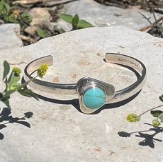 Turquoise and sterling silver vintage cuff Elegant Turquoise Cuff Bracelet, Vintage Turquoise Cuff Bracelet Stamped 925, Unique Oval Turquoise Cuff Bracelet, Unique Turquoise Oval Cuff Bracelet, Adjustable Vintage Turquoise Cuff Bracelet, Vintage Turquoise Cuff Bracelet, Vintage Turquoise Sterling Silver Cuff Bracelet, Vintage Cart, Unique Turquoise Nickel-free Cuff Bracelet