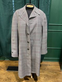 This 1970's plaid trench coat is amazing!  It is beautifully made and has a super neat feature--the inner, black lining zips out and can be removed! It also buttons up the front and has deep pockets.   *This coat does have some discoloration around the collar, but is otherwise in perfect shape!*  This coat is closest to a size medium-large, but here are the exact measurements taken lying flat and doubled: Shoulders: 19 inches  Chest: 38 inches  Waist: 40 inches  Shoulders to Hem: 44 inches  This would be an amazing coat that can easily transition through the seasons! Plaid Trench Coat, Womens Jackets, Grey Plaid, Knoxville Tn, Gray Plaid, Trench Coat, 1970s, Art Collection, Button Up