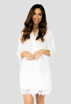 White Solid Satin Robe - Back Elegant Robe For Wedding Night In Spring, Elegant Spring Sleepwear For Wedding Night, Elegant Spring Wedding Night Sleepwear, Elegant Spring Wedding Night Robe, Elegant Spring Wedding Robe, Feminine Satin Robe For Loungewear, Elegant Open Front Daywear Robe, Elegant Summer Wedding Night Robe, Elegant Solid Color Summer Sleepwear