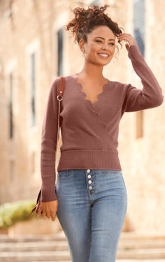 Fall in love with new styles by Lascana. Shop denim, sweaters, accessories, and more. Women's Wear, V Neck Sweater, Vneck Sweater, Fall In Love, In Love, Women Wear, V Neck, How To Wear, Pins