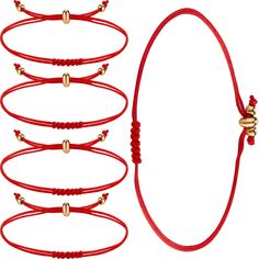 PRICES MAY VARY. Package contents: you will receive a plenty of 7 knots kabbalah protection red cords,sufficient quantity are provided for you to wear or send to your friends and families, nice accessories for New Year, Christmas, Mother's Day, birthday, Valentine's Day and more festivals and important days 7 Knots bracelet: each bracelet is featured with 7 knots in vibrant red color, and designed with pull knots on both sides to adjust the size as your desire, so it's very easy to wear, it will Red Rope, Knot Bracelet, Cord Bracelet, Purse Accessories, Cord Bracelets, Bracelet For Women, Nature Prints, Vibrant Red, Handmade Bracelets