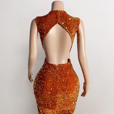 Orange Prom Dresses, Feather Gown, Exquisite Gowns, Rhinestone Appliques, Rhinestone Dress, Grand Entrance, Sequin Fabric, Gorgeous Gowns, 3 Weeks