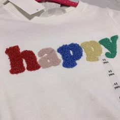 “Happy” Detail Sweatshirt. Nwt. Nothing Wrong With The Sweatshirt. I Ordered A Size 4-6 Yrs But As You Can See On The Pictures, The Item Is Actually A 2-4 Yr Size But Mislabeled As A 4-6 Yr Old So I Was Sent The Wrong Size. Hm Sweatshirt, Pokemon Hoodie, Dinosaur Sweater, H&m Baby, Sequined Sweatshirt, Graphic Print Sweatshirt, Hello Weekend, Pumpkin Sweatshirts, H&m Shirts