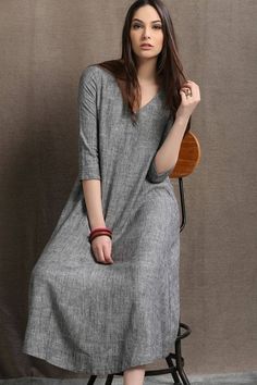 Gray linen tunic, Midi Linen tunic, linen tunic, tunic dress, linen dress, womens tunic dress, causa Chic Gray V-neck Maxi Dress, Fall V-neck Shift Maxi Dress, Elegant Shift Maxi Dress With V-neck, Gray Long Summer Dress, Elegant Shift V-neck Maxi Dress, Elegant V-neck Shift Maxi Dress, Elegant V-neck Maxi Dress, Spring V-neck Shift Midi Dress, Non-stretch V-neck Dresses For Daywear