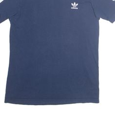 Item is in good used condition. >Size: S >Armpit To Armpit: 19" >Armpit To Cuff: 4" >Collar To Hem: 28" Blue Athleisure T-shirt With Three Stripes Branding, Blue T-shirt With Three Stripes Branding For Streetwear, Blue Sporty Adidas Logo T-shirt, Sporty Blue Adidas Logo T-shirt, Sporty Adidas Blue T-shirt, Blue Adidas Logo Cotton Top, Blue Short Sleeve T-shirt With Three Stripes, Casual Blue Adidas Logo Top, Blue Adidas Logo Tops For Streetwear