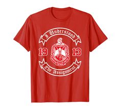 a red t - shirt with an emblem on it