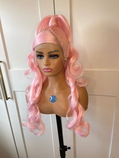 Brand new lace front wig. Styled by me - made to order. Unicorn Lace Front Wig, Flamingo Wig, Drag Wigs Styling, Wigs By Vanity, Amazing Wig, Gyaru Mcbling, School Baddie, Drag Inspiration, Disco Hair