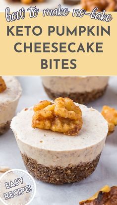 keto pumpkin cheesecake bites with text overlay