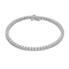 Add dazzling style to your ensemble with this Diamond Brilliance 1/4 Carat T.W. Lab-Created Diamond tennis bracelet. Click on this JEWELRY & WATCHES GUIDE to learn about fit, styles, materials and more! Add dazzling style to your ensemble with this Diamond Brilliance 1/4 Carat T.W. Lab-Created Diamond tennis bracelet. Click on this JEWELRY & WATCHES GUIDE to learn about fit, styles, materials and more! FEATURES Length: 7 in. Clasp: safety clasp Metal: sterling silver Plating: rhodium, 14k gold f Silver Round Diamond Bracelet With Baguette Diamonds, Silver Baguette Diamond Tennis Bracelet, Classic Diamond White Tennis Bracelet With Baguette Diamonds, Classic White Tennis Bracelet With Pave Setting, Classic Diamond White Bracelet With Baguette Diamonds, Classic Diamond White Bracelets With Baguette Diamonds, Classic Bracelet With Diamond White Baguette Diamonds, Diamond White Tennis Bracelet With Pave Setting, Silver Baguette-cut Diamond Tennis Bracelet