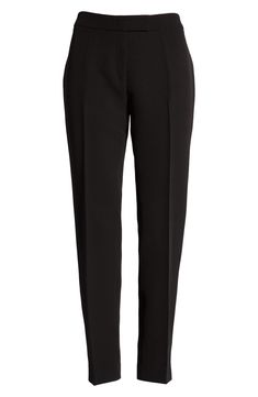 Staple work pants are cleanly tailored from a crisp fabric with plenty of stretch to keep you going through marathon days. Style Name:Anne Klein Slim Stretch Woven Pants. Style Number: 5883982. Workwear Dress Pants With 4-way Stretch In Straight Cut, Workwear Dress Pants With 4-way Stretch And Straight Fit, Workwear Bottoms With 4-way Stretch, Ankle-length, Straight Dress Pants With 4-way Stretch For Workwear, 4-way Stretch Straight Dress Pants For Workwear, Ankle-length 4-way Stretch Office Pants, Workwear 4-way Stretch Straight Pants, Tapered Leg Elastane Dress Pants For Work, Workwear Straight Pants With 4-way Stretch