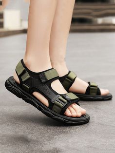 Men Fashionable Breathable Lightweight Beach Sandals Black         Men Shoes, size features are:Bust: ,Length: ,Sleeve Length: Summer Open Toe Sandals For Outdoor Activities, Summer Outdoor Open Toe Sandals, Casual Sport Sandals For Beach Season Outdoor Activities, Casual Open Toe Flip Flops For Outdoor Activities, Non-slip Sandals For Summer Outdoor Activities, Summer Non-slip Sandals For Outdoor Activities, Casual Spring Outdoor Flip Flops, Open Toe Sport Sandals For Beach Season, Outdoor Open Toe Sport Sandals For Beach Season