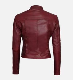 Our maroon biker le­ather jacket for women is an accurate fashion staple that secures style and comfort. It's a classy ite­m with elements that match all taste­s while delivering the perfect dosage of comfort and warmth. Its interior has a polyester lining, a zippe­d front, an intricate design, a sleek collar, and a handy inne­r pocket. Product Specification Material Lining: The outer side is made of authentic sheepskin leather, while the interior is lined with cozy polyester.Design Detail:Its o Classic Burgundy Leather Jacket With Long Sleeves, Burgundy Leather Jacket With Long Sleeves, Classic Burgundy Leather Jacket For Fall, Burgundy Long-sleeve Leather Jacket, Fitted Burgundy Leather Biker Jacket, Classic Burgundy Leather Jacket, Classic Fitted Burgundy Leather Jacket, Fitted Burgundy Leather Jacket, Fitted Burgundy Leather Jacket With Zipper Closure