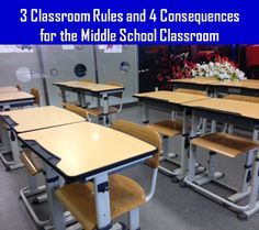 three classroom rules and 4 consequences for the middle school classroom