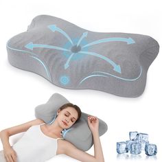 PRICES MAY VARY. 【QUALITY SLEEP STARTS WITH A GOOD PILLOW】Are you always waking up with neck cramps or back pain? Our proven ergonomically designed, contoured memory foam pillow supports your head, neck, shoulders and back perfectly.Conform to the natural curve of your body, optimize air passage and reduce snoring. When you wake up, you will feel refreshed, and any neck pain you suffered before should disappear over time. 【100% PREMIUM SLOW REBOUND MEMORY FOAM】 : The Cervical neck pillow is made Pillow Cozy, Cervical Pillow, Contour Pillow, Side Sleeping, Memory Foam Pillows, Stomach Sleeper, Cervical Pillows, Neck Pain Relief, Neck And Shoulder Pain